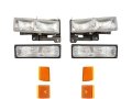 Headlight Parking Light Side Marker Kit 8 Piece For 1994-1999 Gmc C1500 