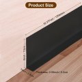 Uxcell Flexible Baseboard Molding Trim 5 Width X 40ft Length Self-adhesive Pvc Wall Base For Floor Corner Black