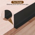 Uxcell Flexible Baseboard Molding Trim 5 Width X 40ft Length Self-adhesive Pvc Wall Base For Floor Corner Black