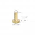 Uxcell Knurled Thumb Screws M6x16mm Flat Brass Bolts Grip Knobs Fasteners For Home Electronic Machine 5pcs