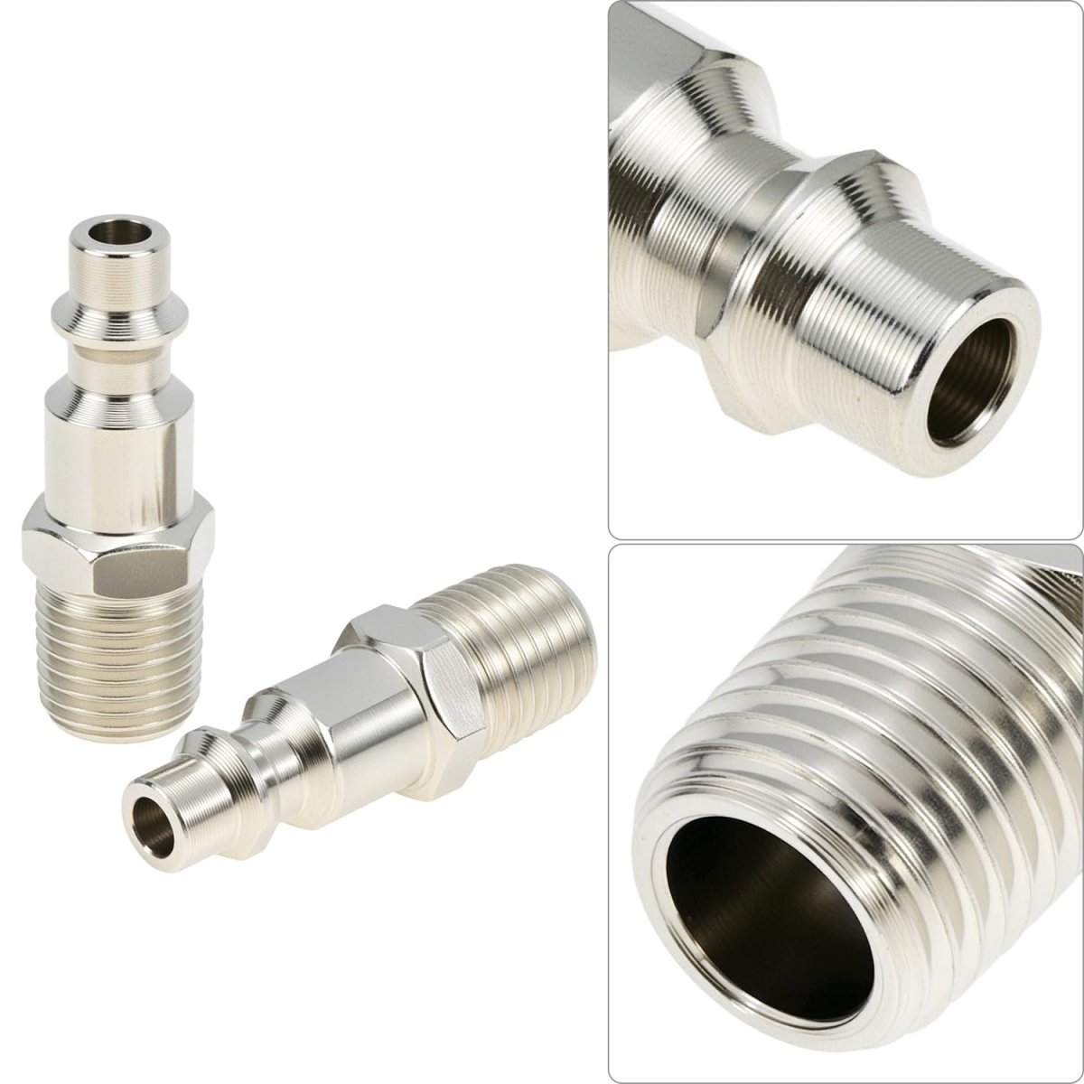 2 Pack 1 4 In Npt 360 Degrees Swivel Air Hose Fittings No Leakage Connector With Tape For Rivet Guns And Tools Up To 300 Psi