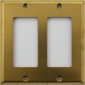 Raw Unfinished Brass 2 Gang Gfi Rocker Opening Wall Plate Rockers 