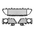 Keenso Front Grill 3pcs Bumpere 51118054156 Car Center Lower Grill Trim Cover With Premium Abs Material For 3 Series F30 2011 