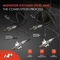 A-premium O2 Oxygen Sensor Compatible With Infiniti Fx50 2009 2010 2011 2012 5 0l Upstream And Downstream 4-pc Set Replace