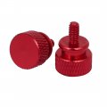 Uxcell Computer Pc Case 6 -32 Fully Threaded Knurled Thumb Screws Wine Red 10pcs