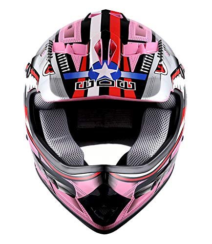 1storm Youth Motocross Helmet Kids Motorcycle Bike Shark Pink Goggles Mg Glove Bundle