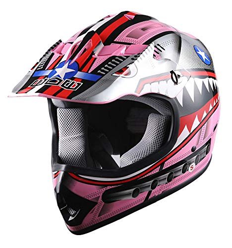 1storm Youth Motocross Helmet Kids Motorcycle Bike Shark Pink Goggles Mg Glove Bundle
