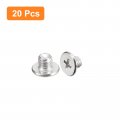 Uxcell M5-0 8 X 5mm 20pcs Flat Round Head Screws 304 Stainless Steel Phillips Drive Machine Hardware Fastener For Furniture