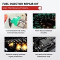 O-rings Filters Seals Pintle Caps Replacement Kit Fit For Oldsmobile Silhouette 2000-2004 Fuel Injectors