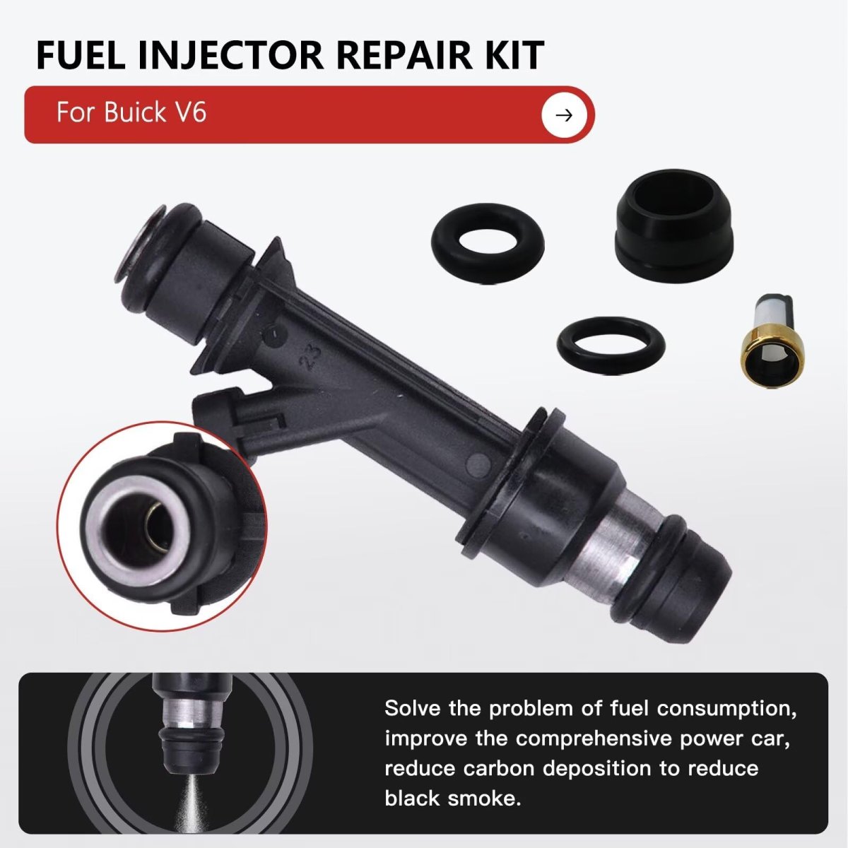 O-rings Filters Seals Pintle Caps Replacement Kit Fit For Oldsmobile Silhouette 2000-2004 Fuel Injectors