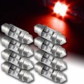 Eparts 8 X 31mm 4-smd Red Led Car Interior Festoon Dome Map Glove Box Trunk Replacement Light Bulb 