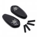 Httmt Mt222-011- Motorcycle Mirror Block Off Base Plates Compatible With 2000-2008 R1 Yzf-r1 Yzfr1 Engraved Black