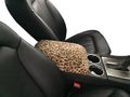 Auto Console Covers- Fits The Nissan Pathfinder 2013-2021 Center Armrest Cover Fleece Fabric- Leopard Print 