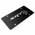 Ipick Image For Dodge Srt Hellcat 3d Logo On Black Stainless Steel License Plate