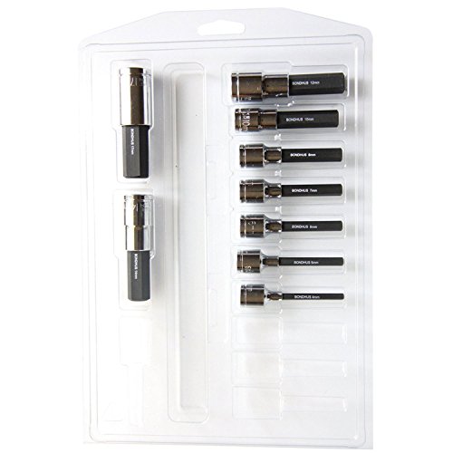 Bondhus 43298 4 17mm 2-inch Prohold Socket Bits With Sockets Set Of 9