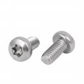 Uxcell M5 X 10mm 316 Stainless Steel Round Torx Head Machine Screw Silver Tone 15pcs
