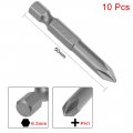 Uxcell 10pcs 50mm 1 4 Hex Shank 6mm Ph1 Magnetic Phillips Head Screwdriver Bits S2 High Alloy Steel