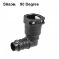 X Autohaux 2pcs Fuel Line Quick Connect 90 Degree Push-on Single Barb Hose Adapter Connector For 5 8 To 9 16 Nylon Tubing