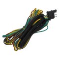 25 Foot 4 Wire 4-flat Trailer Light Wiring Harness Extension Kit With 18 Gauge White Ground For Trailers 