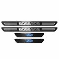 Ipick Image For Ford Mustang Boss 302 Real Carbon Fiber 4 Pcs Universal Door Sill Step Protector Guard Decal Plates