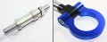Cuztom Tuning Fit Front Rear Blue Folding Screw On Type Twoing Tow Hook Compatible With 2000-2009 Honda S2000 S2k 2004-08 Acura