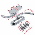 Httmt Mt376- Chrome Oval Mirrors Compatible With Kawasak Vulcan Rebel Shadow 600 750 Vtx 1300 1800
