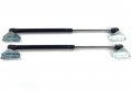 Two 2 20 Inch 10 Lb Gas Prop Struts With Four 4 90 Degree Angled Ball Stud Coated Steel Brackets 10mm 
