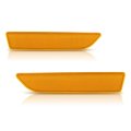 Pair Front Bumper Reflector For Bmw X3 E83 Base 2007-2010 Lh Driver Rh Passenger 2pcs Yellow Lens 