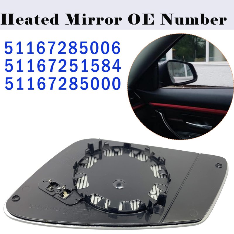 Passenger Side Heated Mirror Glass For 228i 320i 328i 330i 335i 428i 430i 435i 440i 535i 550i 640i Series I3 M2 M3 M4 M5 M6