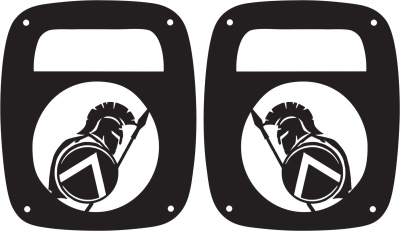Jeeptails Spartan Tail Light Covers For Jeep Wrangler Tj And Yj Set Of 2