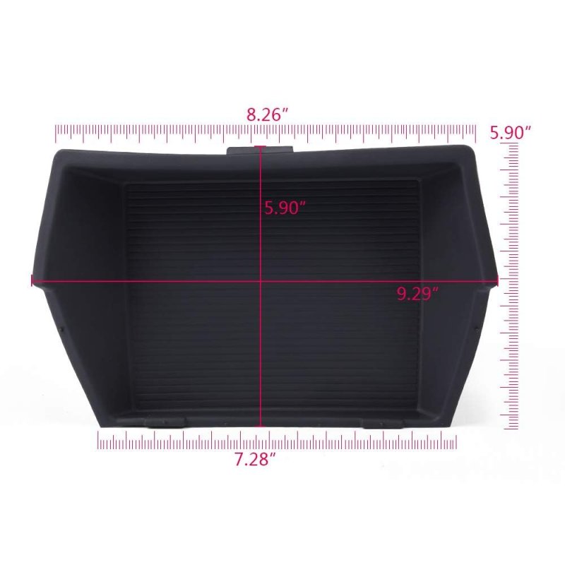 Center Console Mat Insert For Ram 1500 2015 2019 And 2500 2016 2017 Black Abs Plastic Rubber Organizer Replace 5vc95dx9ab