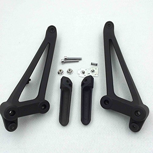 XKH Group Motorcycle Black Rear Footrest Foot Pegs Brackets For 2009 2010 2011 Yamaha YZF-R1 