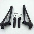 Hk Motorcycle Black Rear Footrest Foot Pegs Brackets For 2009 2010 2011 Yamaha Yzf-r1