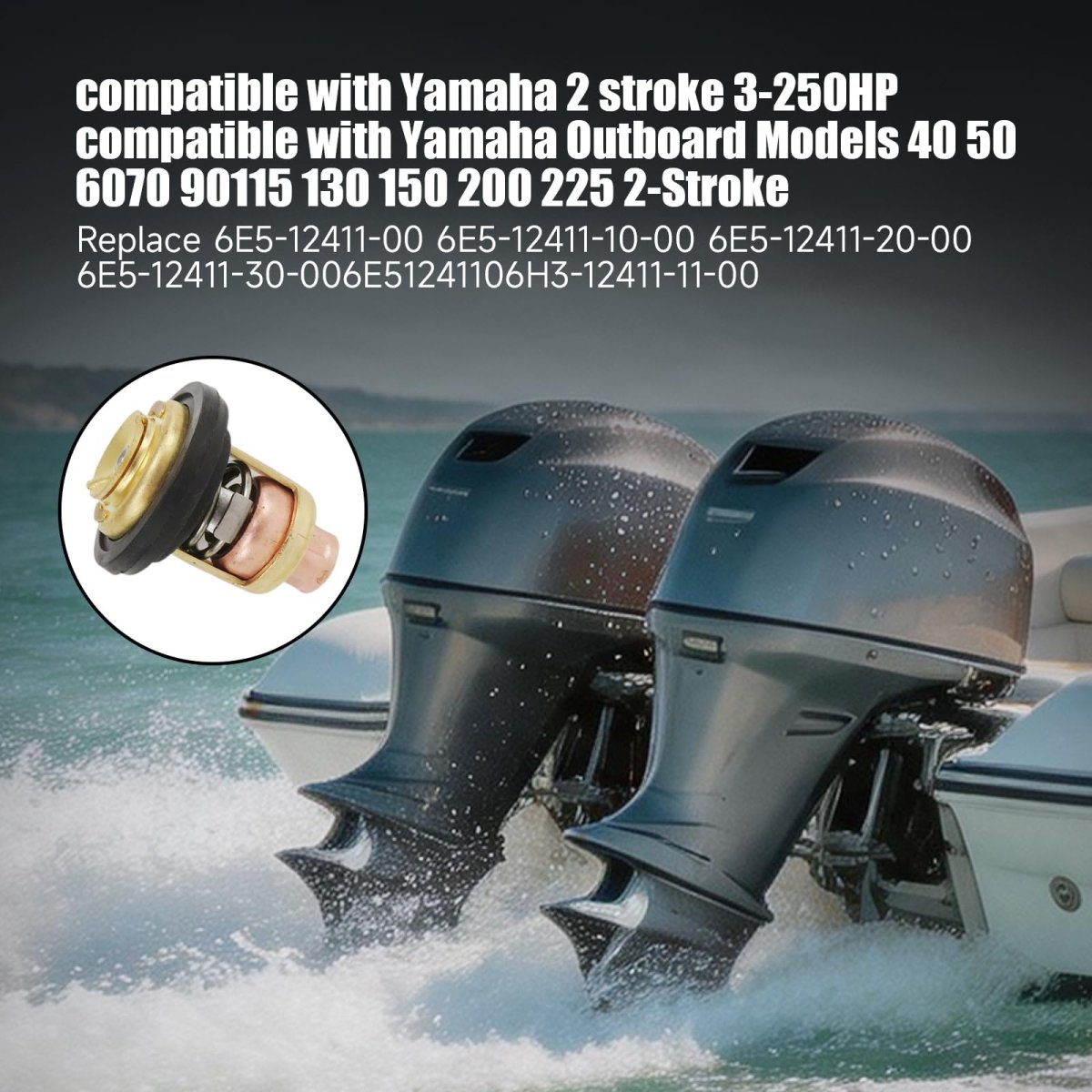 Marine Thermostat Cover Gasket Set For Yamaha 2 Stroke Outboards 3 To50hp Replaces 6e5-12411-00 6e5-12411-10-00 6e5-12411-20-00