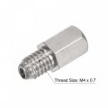 Uxcell Brass Straight Grease Fitting M4 X 0 7 Thread Hydraulic Accessories 10pcs