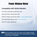 Rear Right Passenger Side Power Window Lift Motor For 2004-2011 Nissan Titan 05-11 Armada Maxima 2004 2005 2006 2007 2008 2009
