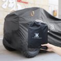 X Autohaux Waterproof All Weather Quad Atv Cover 4 Wheelers With Straps Reflective Universal Fit Black Silver Coating Insidexxl