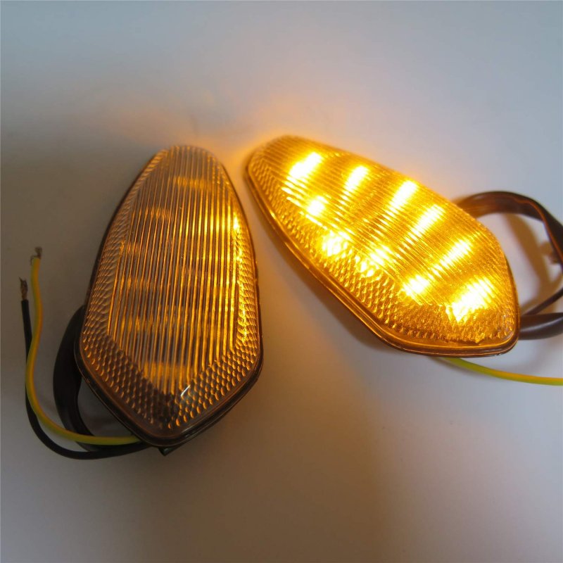 Clear Cover Led Flush Mount Turn Signal Light For 2003 2004 2005 2006 Yzf R6 Yzfr6 Waterproof Amber Side Marker Lights 2 Piece