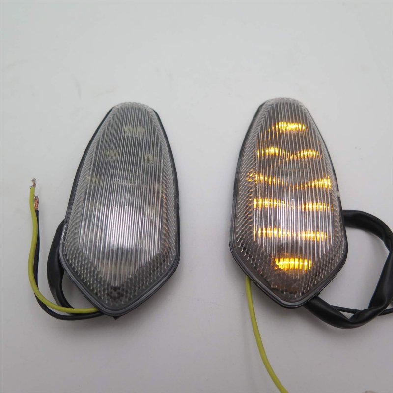 Clear Cover Led Flush Mount Turn Signal Light For 2003 2004 2005 2006 Yzf R6 Yzfr6 Waterproof Amber Side Marker Lights 2 Piece