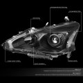 Oe Style Halogen Projector Headlights Bundle With Tool Kit Compatible Nissan Altima Sedan 13-15 Driver And Passenger Side Black