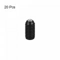 Uxcell Ball Point Set Screws 20pcs M6 X 12mm High Carbon Steel Metric Spring Hex Socket Grub Screw