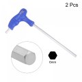 6mm Hex Key T-handle Dual End Wrench Spanner Metric Cr-v Steel 2 Pcs