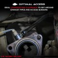 Abn 7 8in 22mm Flexible Head Oxygen Sensor Wrench Forged Steel Heavy Duty