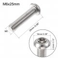 Uxcell M6x25mm Torx Security Machine Screw 20pcs Pan Head Screws Inside Column With T30 L-type Wrench 304 Stainless Steel