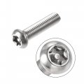 Uxcell M6x25mm Torx Security Machine Screw 20pcs Pan Head Screws Inside Column With T30 L-type Wrench 304 Stainless Steel
