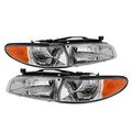 Xtune Pontiac Grand Prix Crystal Headlights W Amber Corner Lights Chrome Housing With Clear Lens 