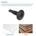 Uxcell Phillips Head Self Tapping Screws 8 X 5 Carbon Steel Drilling Sheet Metal Screw Black 500pcs