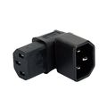 5pack Iec 320 C14 To C13 Right Angle Ac Adapter Vellcon 3pole Male Female 90degree Down Converter Vertical Black Color 