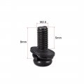 Uxcell M2 5 X 8mm Carbon Steel Phillips Pan Head Machine Screws Bolts Combine With Spring Washer And Plain Washers 50pcs