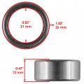 Caltric 4x Swing Arm Needle Bearing Compatible With Honda Xr250r 1996-2004
